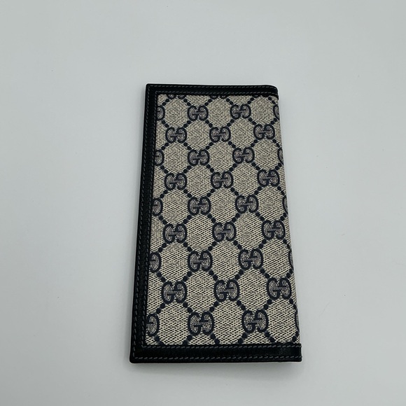 Gucci Navy Checkbook Case - Picture 6 of 6